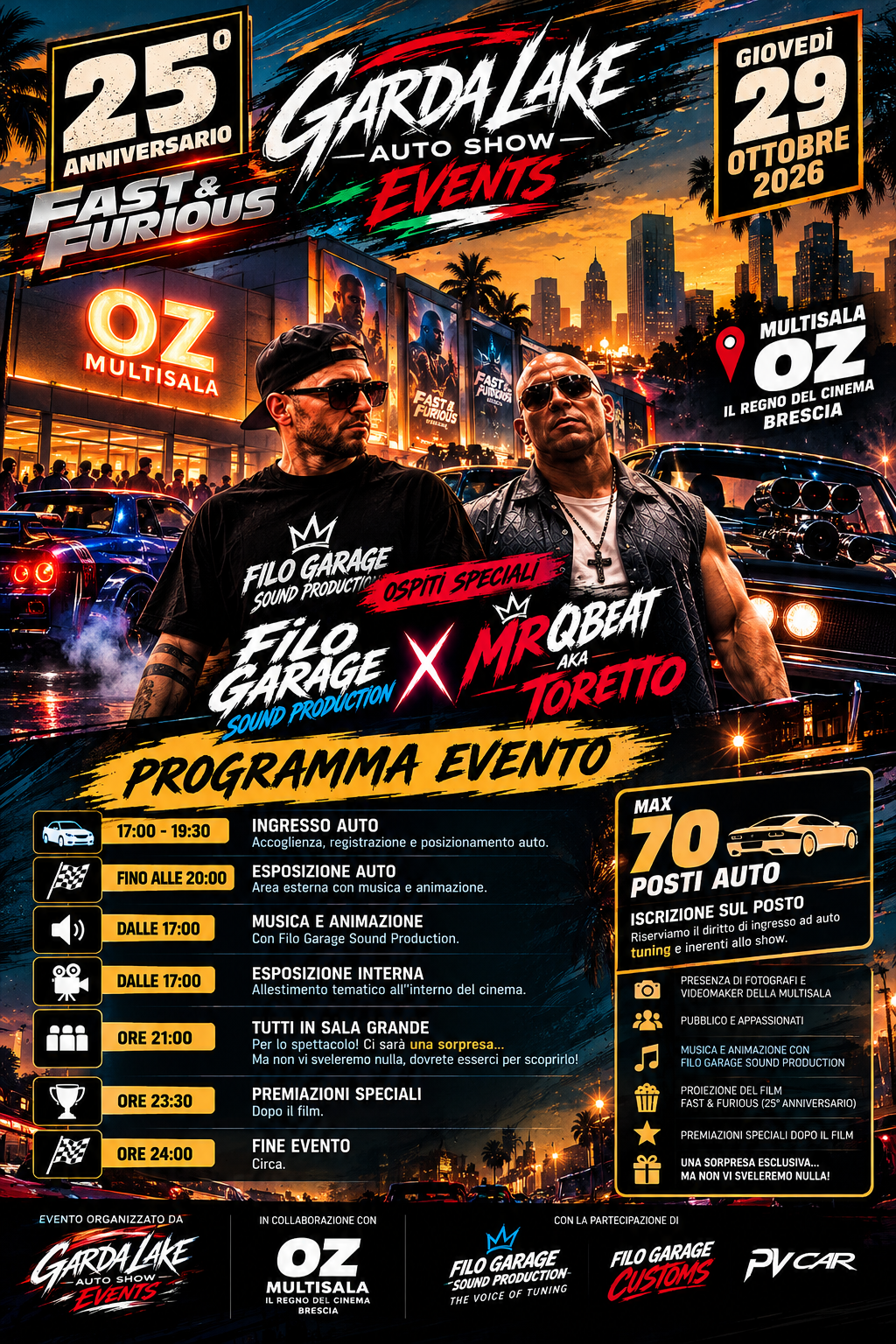 Fast and Furious 25° anniversario · 29 ottobre 2026 · Cinema OZ Brescia